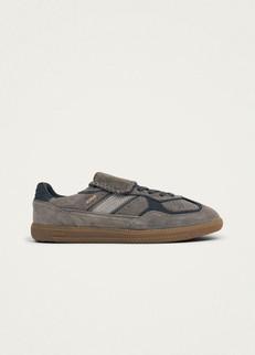 Tb.490 Club Suede Dark Grey Leather Sneakers via Alohas