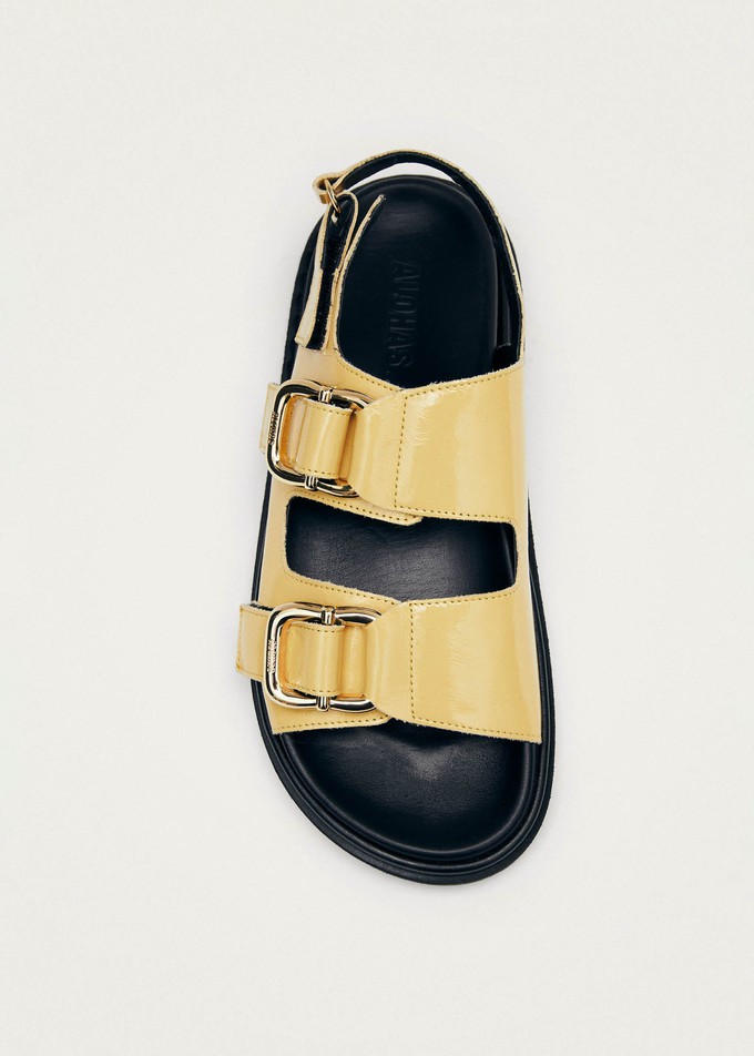 Harper Vanilla Patent Leather Sandals from Alohas