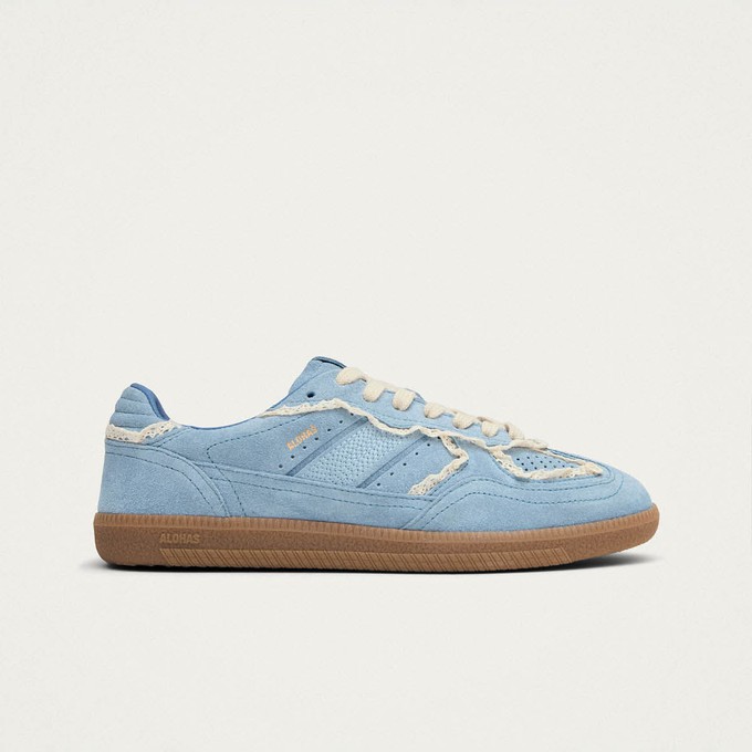 Tb.490 Crochet Blue Leather Sneakers from Alohas Tb.490 Crochet Blue Leather Sneakers from Alohas