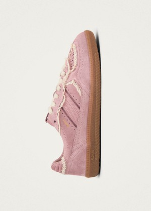 Tb.490 Crochet Pink Leather Sneakers from Alohas Tb.490 Crochet Pink Leather Sneakers from Alohas