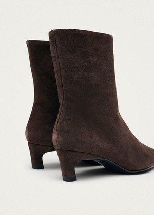 Ambar Suede Brown Leather Ankle Boots from Alohas Ambar Suede Brown Leather Ankle Boots from Alohas