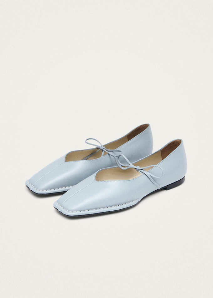 Sway Blue Leather Ballet Flats from Alohas Sway Blue Leather Ballet Flats from Alohas