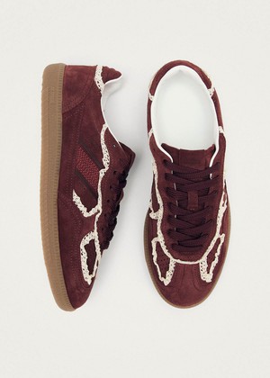 Tb.490 Crochet Burgundy Leather Sneakers from Alohas Tb.490 Crochet Burgundy Leather Sneakers from Alohas