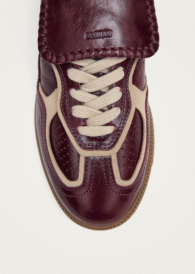 Tb.490 Club Deep Burgundy Patent Leather Sneakers from Alohas Tb.490 Club Deep Burgundy Patent Leather Sneakers from Alohas