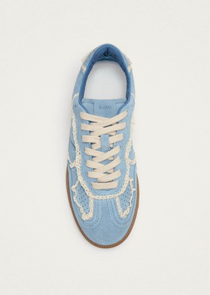 Tb.490 Crochet Blue Leather Sneakers from Alohas Tb.490 Crochet Blue Leather Sneakers from Alohas