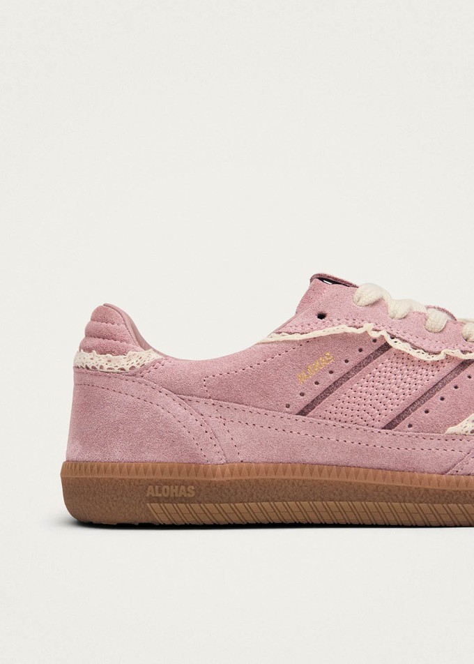 Tb.490 Crochet Pink Leather Sneakers from Alohas Tb.490 Crochet Pink Leather Sneakers from Alohas