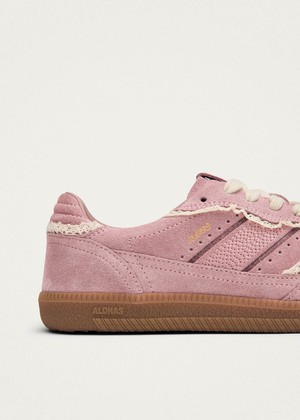 Tb.490 Crochet Pink Leather Sneakers from Alohas Tb.490 Crochet Pink Leather Sneakers from Alohas