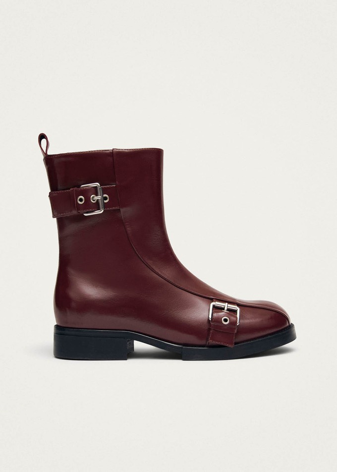 Agyness Burgundy Leather Ankle Boots from Alohas Agyness Burgundy Leather Ankle Boots from Alohas
