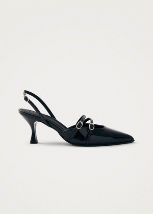 Joelle Black Patent Leather Pumps from Alohas