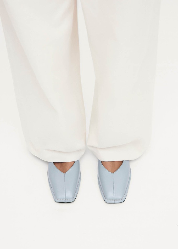 Sway Blue Leather Ballet Flats from Alohas Sway Blue Leather Ballet Flats from Alohas