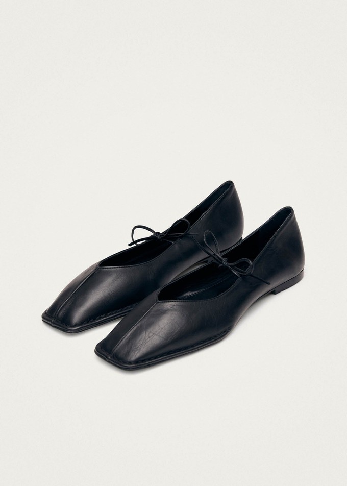 Sway Black Leather Ballet Flats from Alohas