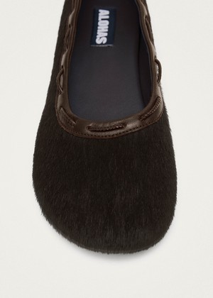 Gill Soft Brown Leather Ballet Flats from Alohas