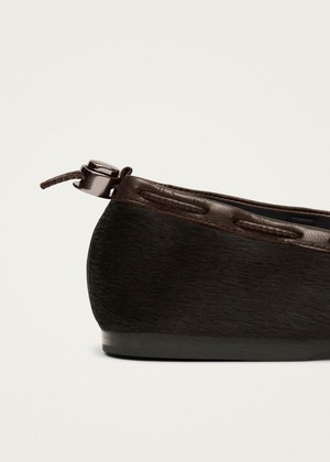 Gill Soft Brown Leather Ballet Flats from Alohas