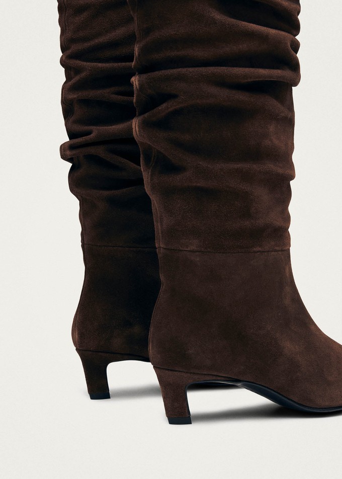 Kalila Suede Brown Leather Boots from Alohas Kalila Suede Brown Leather Boots from Alohas