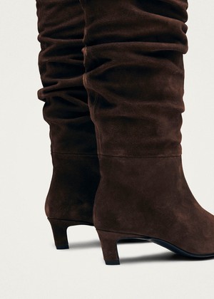 Kalila Suede Brown Leather Boots from Alohas Kalila Suede Brown Leather Boots from Alohas