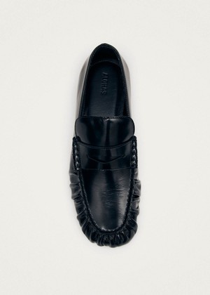 Aven Black Leather Loafers from Alohas