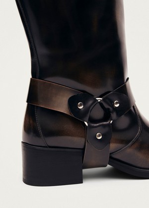 Rocky Brushed Brown Leather Boots from Alohas Rocky Brushed Brown Leather Boots from Alohas