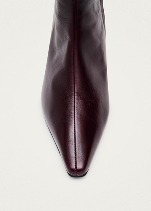 Ambar Rift Burgundy Leather Ankle Boots from Alohas