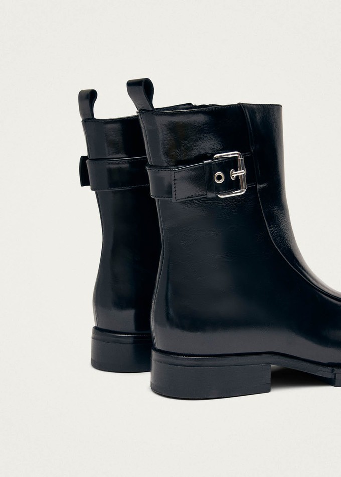 Agyness Black Leather Ankle Boots from Alohas Agyness Black Leather Ankle Boots from Alohas