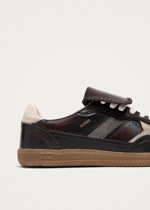 Tb.490 Club Brushed Dark Chocolate Leather Sneakers from Alohas Tb.490 Club Brushed Dark Chocolate Leather Sneakers from Alohas