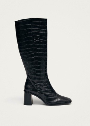 East Alli Total Black Leather Boots from Alohas East Alli Total Black Leather Boots from Alohas