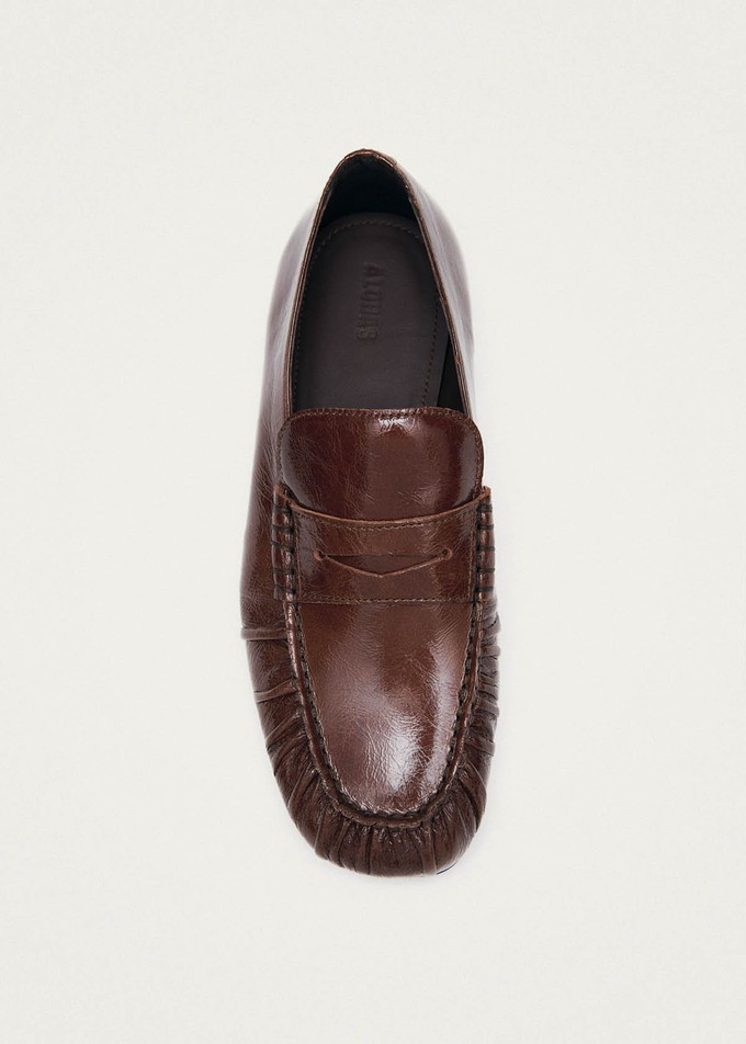 Aven Patent Brown Leather Loafers from Alohas