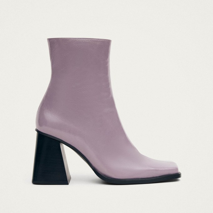 South Onix Mauve Leather Boots from Alohas