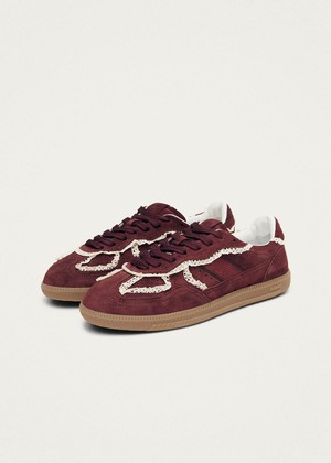 Tb.490 Crochet Burgundy Leather Sneakers from Alohas Tb.490 Crochet Burgundy Leather Sneakers from Alohas