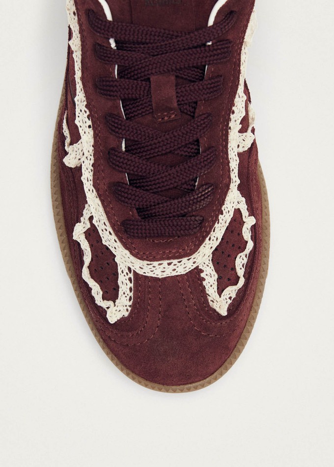 Tb.490 Crochet Burgundy Leather Sneakers from Alohas Tb.490 Crochet Burgundy Leather Sneakers from Alohas