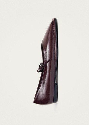 Sway Burgundy Leather Ballet Flats from Alohas