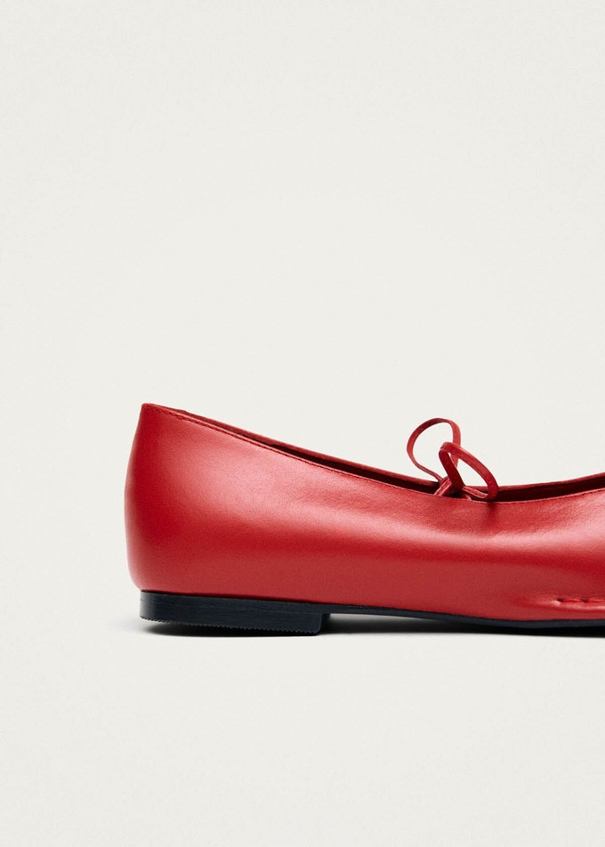 Sway Red Leather Ballet Flats from Alohas