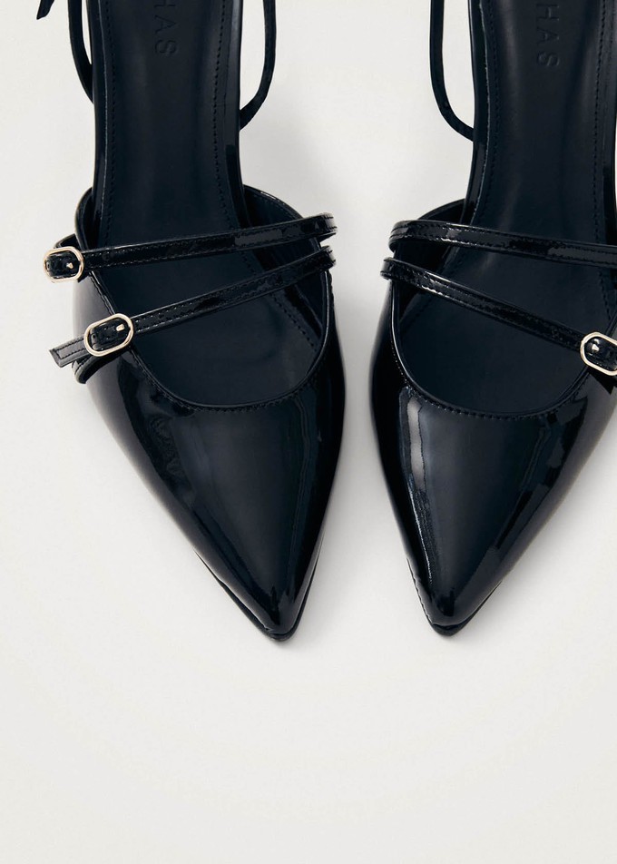 Joelle Black Patent Leather Pumps from Alohas