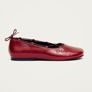 Hollis Onix Red Leather Ballet Flats from Alohas