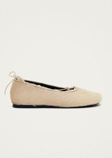 Hollis Soft Cream Leather Ballet Flats via Alohas