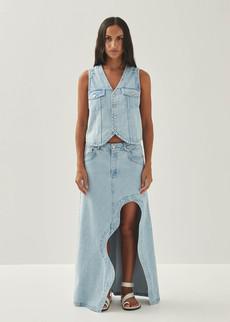 Carmina Light Blue Denim Skirt via Alohas