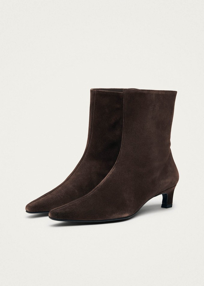 Ambar Suede Brown Leather Ankle Boots from Alohas Ambar Suede Brown Leather Ankle Boots from Alohas