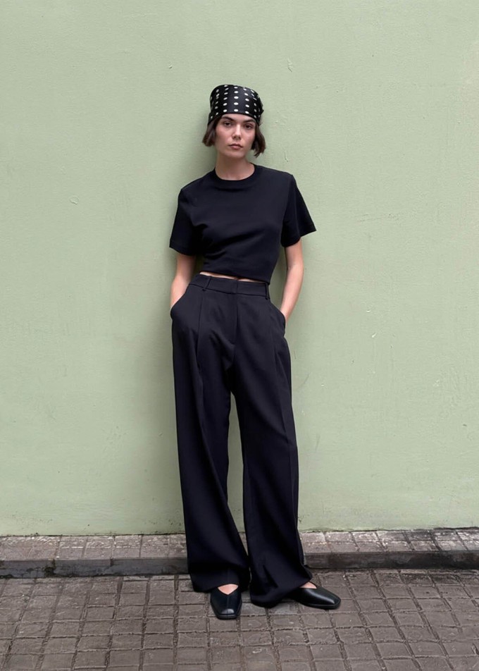 Sway Black Leather Ballet Flats from Alohas