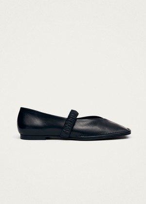 Lautan Black Leather Ballet Flats from Alohas