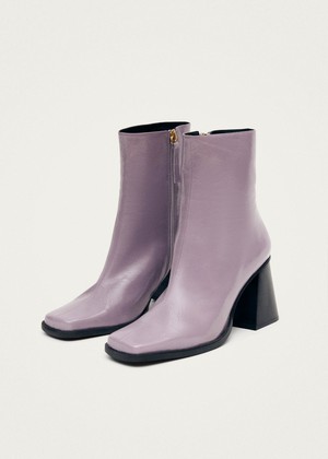 South Onix Mauve Leather Boots from Alohas