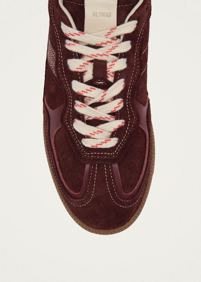 Tb.490 Rife Burgundy Cream Leather Sneakers from Alohas
