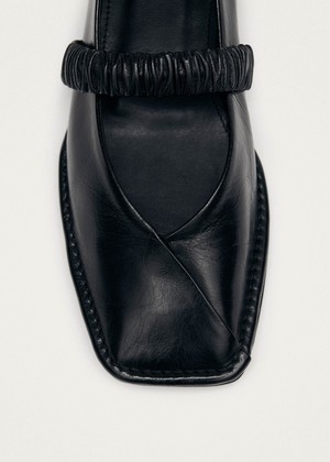 Lautan Black Leather Ballet Flats from Alohas