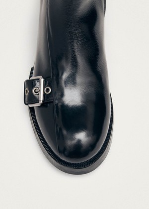 Agyness Black Leather Ankle Boots from Alohas Agyness Black Leather Ankle Boots from Alohas