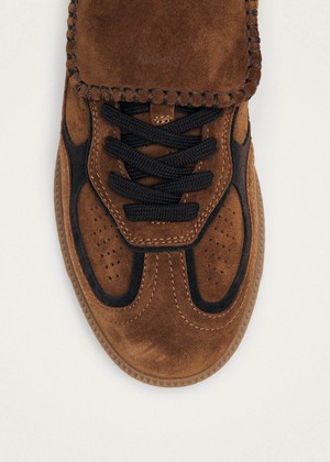 Tb.490 Club Suede Brown Leather Sneakers from Alohas Tb.490 Club Suede Brown Leather Sneakers from Alohas