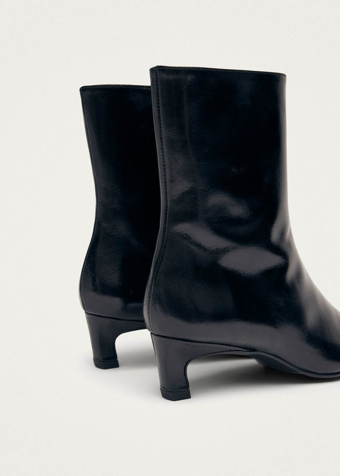 Ambar Rift Black Leather Ankle Boots from Alohas Ambar Rift Black Leather Ankle Boots from Alohas