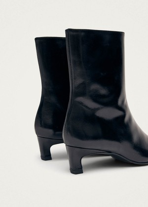 Ambar Rift Black Leather Ankle Boots from Alohas Ambar Rift Black Leather Ankle Boots from Alohas