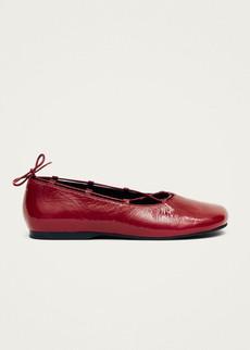 Hollis Onix Red Leather Ballet Flats via Alohas