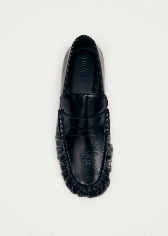 Aven Black Leather Loafers from Alohas Aven Black Leather Loafers from Alohas
