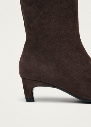 Ambar Suede Brown Leather Ankle Boots from Alohas Ambar Suede Brown Leather Ankle Boots from Alohas