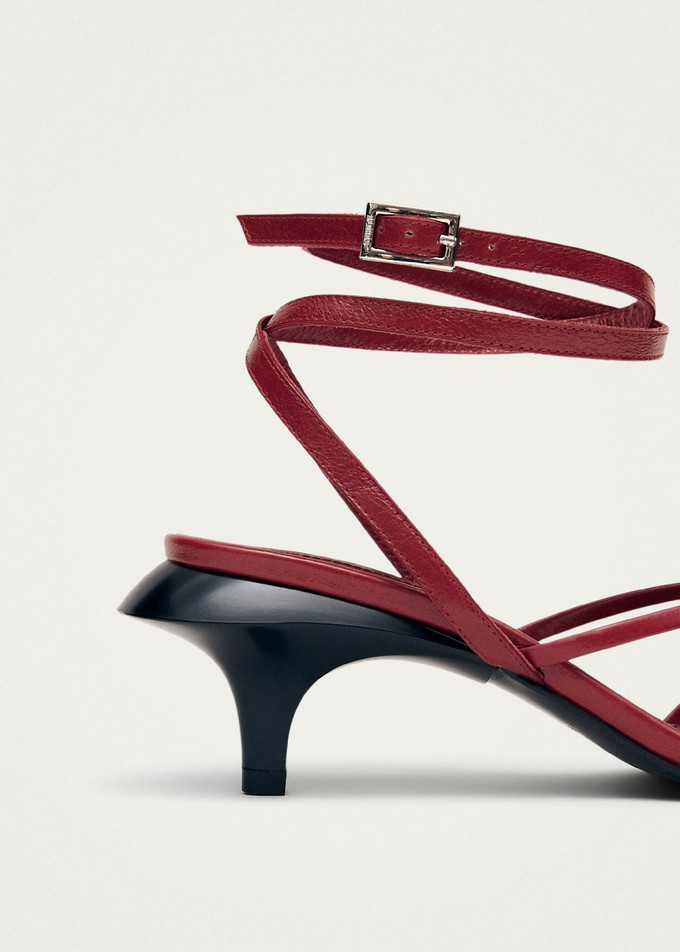 Soleia Red Leather Sandals from Alohas