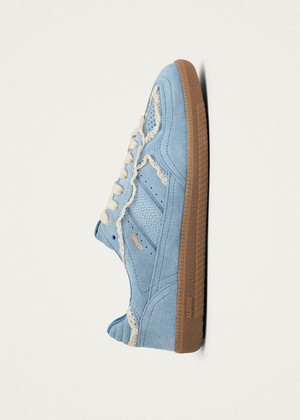Tb.490 Crochet Blue Leather Sneakers from Alohas Tb.490 Crochet Blue Leather Sneakers from Alohas
